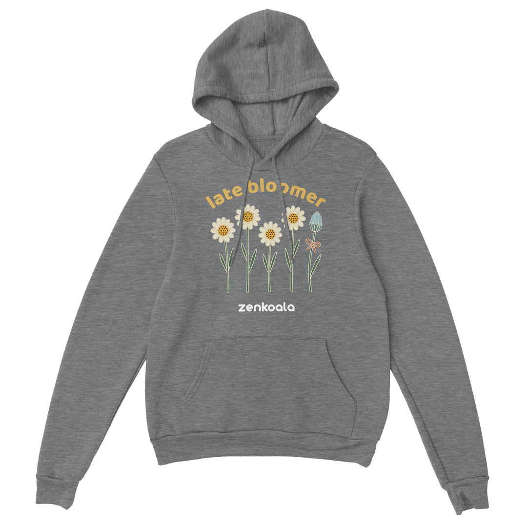 Late Bloomer feel-good hoodie in Sport Grey — Zen Koala Australia