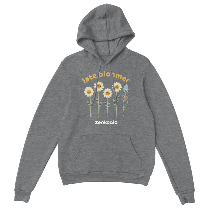 Late Bloomer feel-good hoodie in Sport Grey — Zen Koala Australia