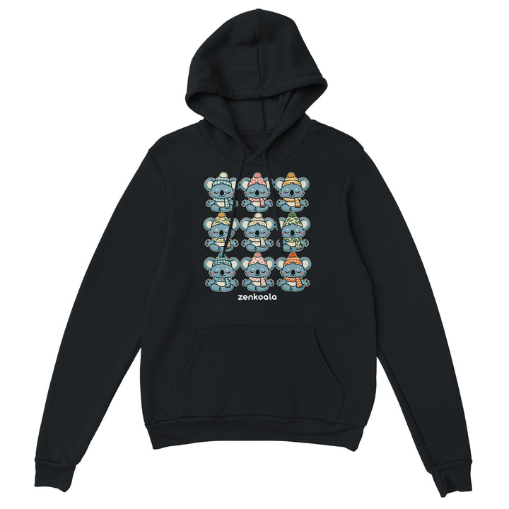 Koala Beanie Club feel-good hoodie in black, Zen Koala Australia