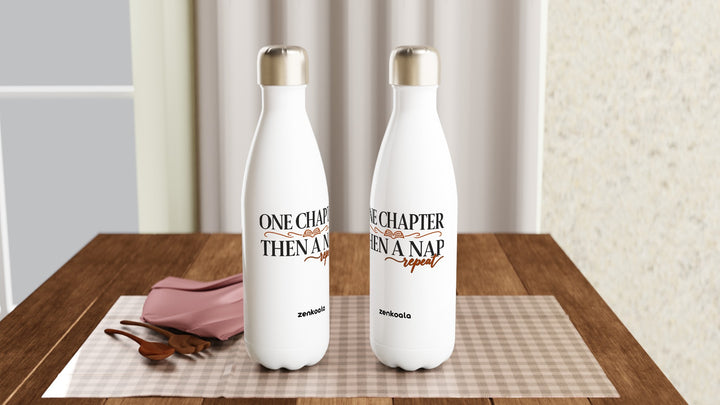 Two One Chapter Then a Nap water bottles on a table, Zen Koala Australia