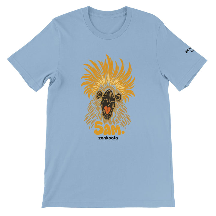 5am feel-good tee in light blue, Zen Koala Australia