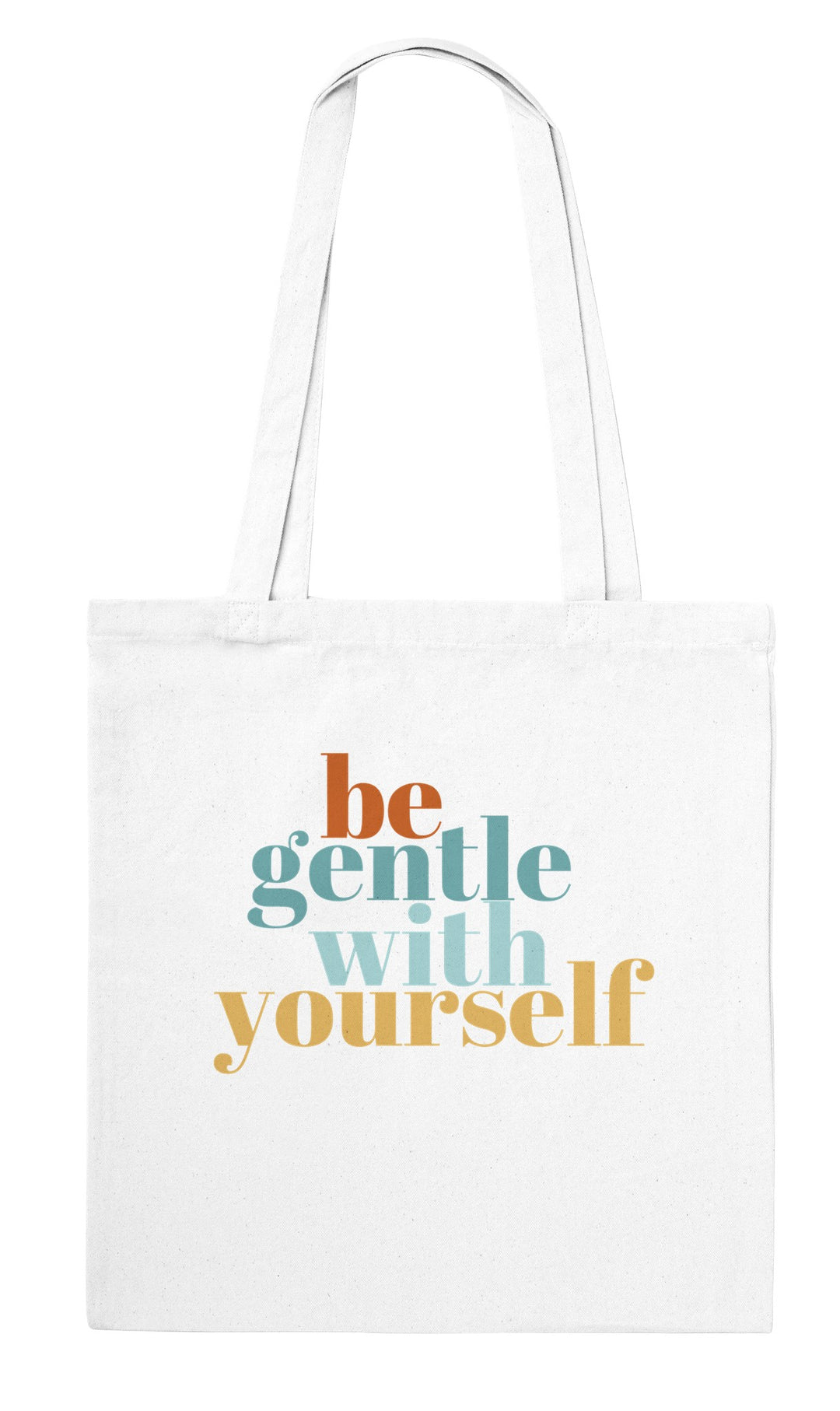 Be Gentle feel-good tote bag in white, Zen Koala Australia