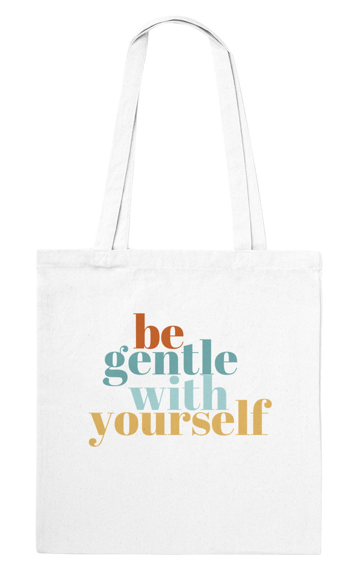 Be Gentle feel-good tote bag in white, Zen Koala Australia