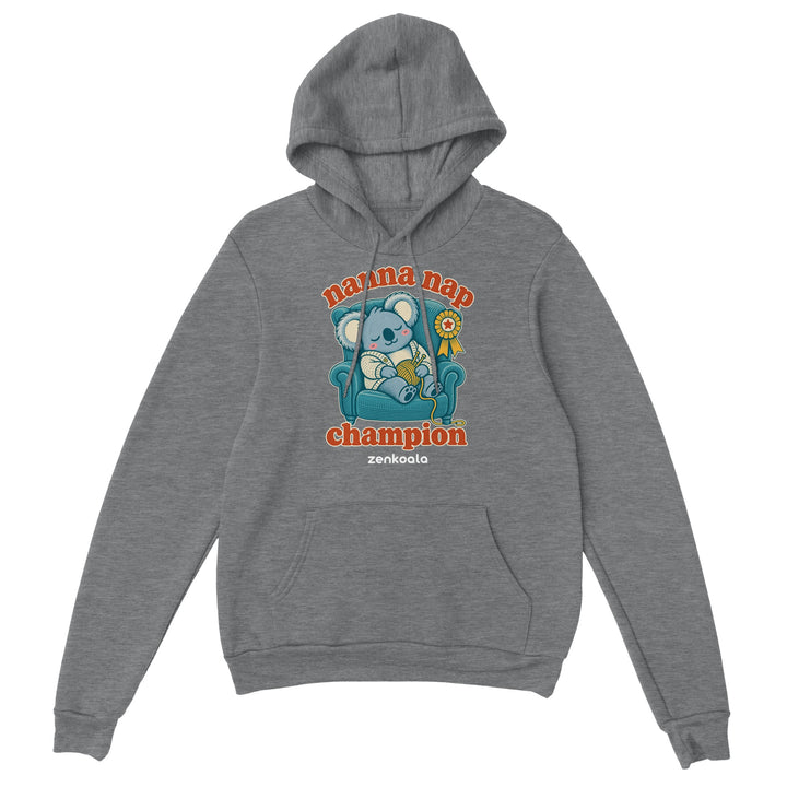 Nanna Nap Champion feel-good hoodie in sport grey, Zen Koala Australia