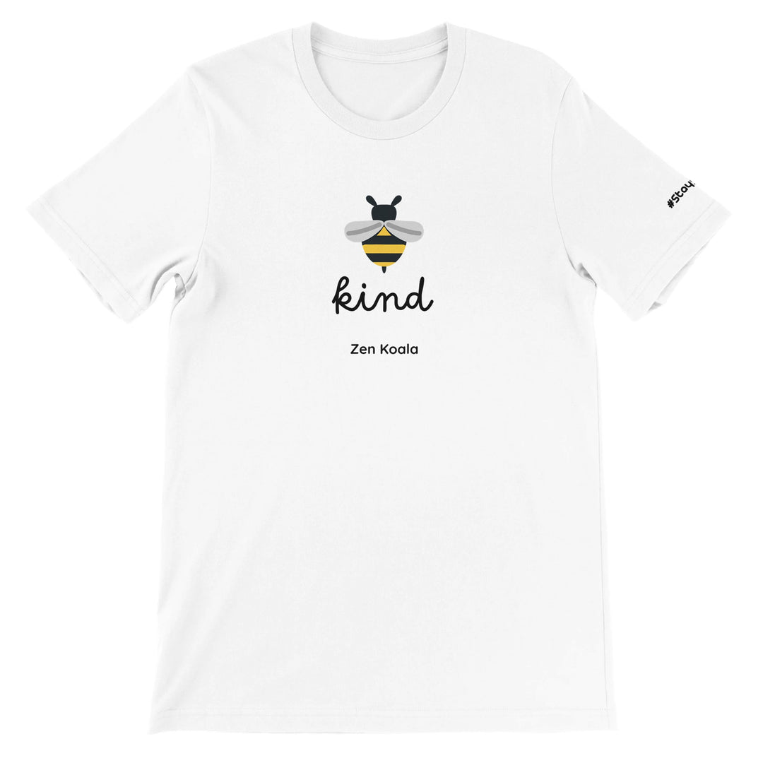 Bee Kind feel-good t-shirt in white — Zen Koala Australia