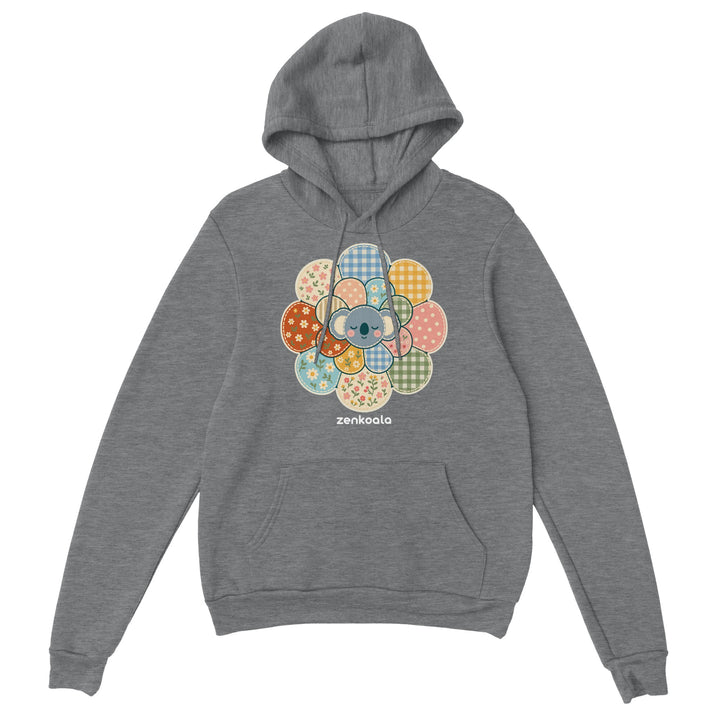 Zen Mandala Flower feel-good hoodie in sport grey, Zen Koala Australia