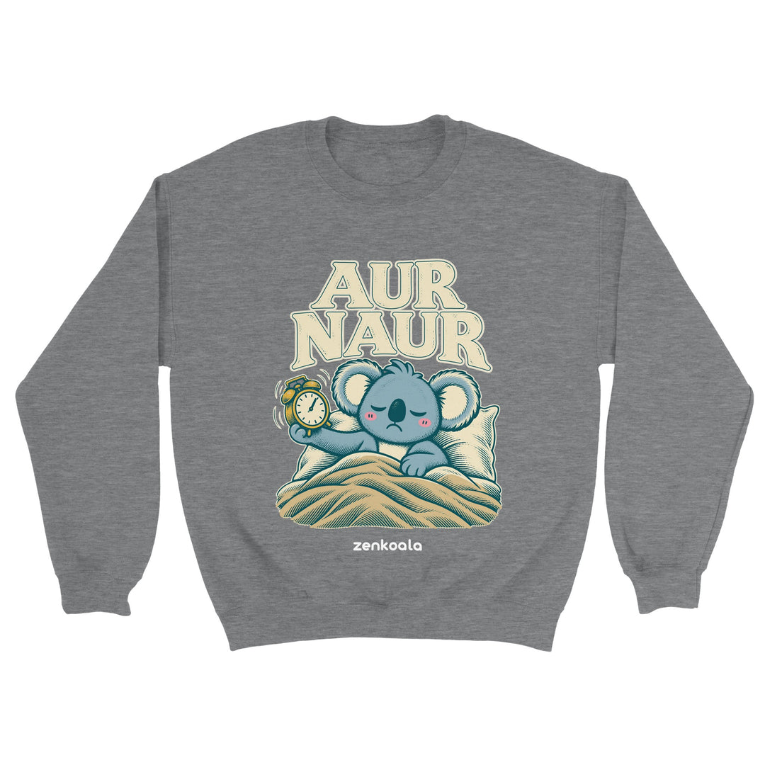 Aur Naur feel-good sweatshirt in sport grey, Zen Koala Australia