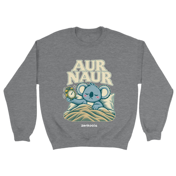Aur Naur feel-good sweatshirt in sport grey, Zen Koala Australia