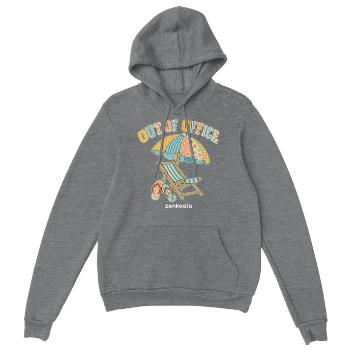 Out of Office Beach feel-good hoodie in sport grey, Zen Koala Australia