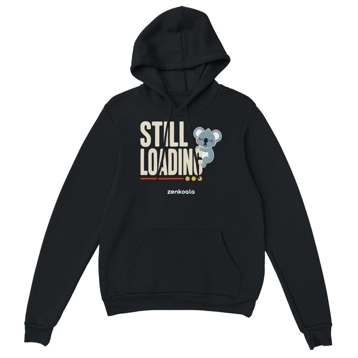 Still Loading Koala feel-good hoodie in black, Zen Koala Australia