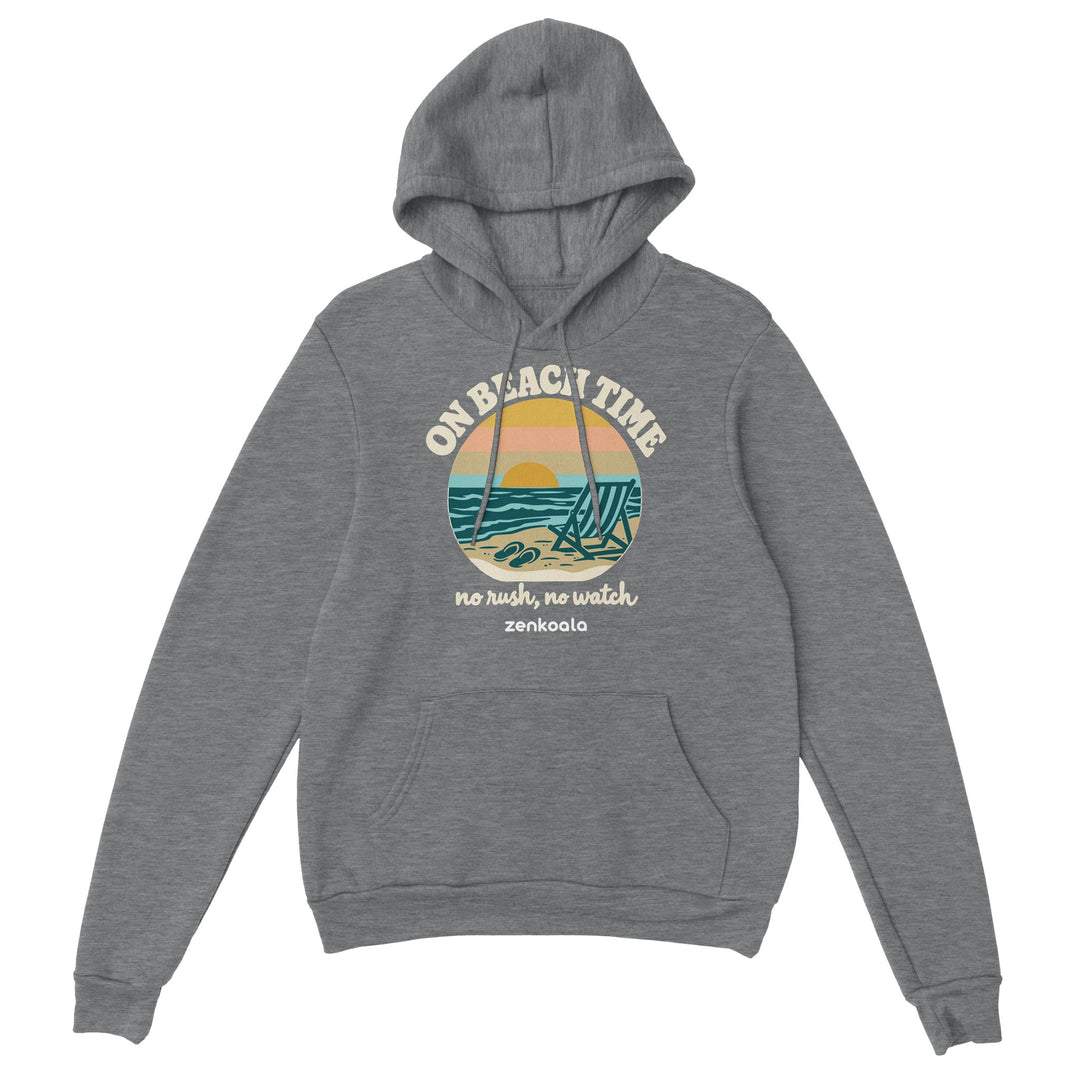 On Beach Time feel-good hoodie in sport grey, Zen Koala Australia