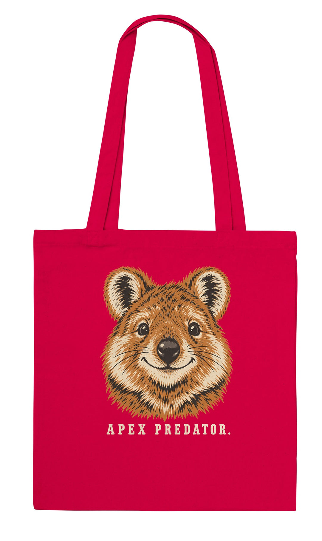 Apex Predator feel-good tote bag in red, Zen Koala Australia