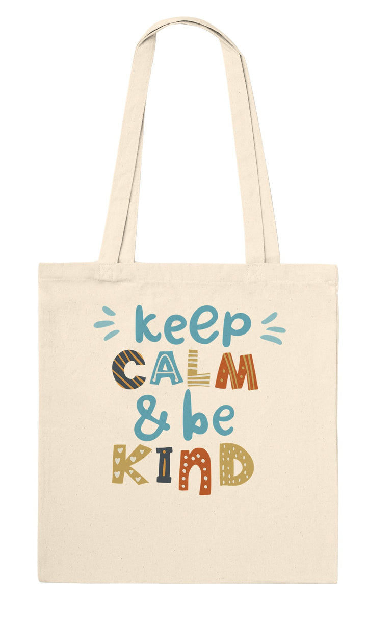 Keep Calm, Be Kind feel-good tote bag in natural, Zen Koala Australia