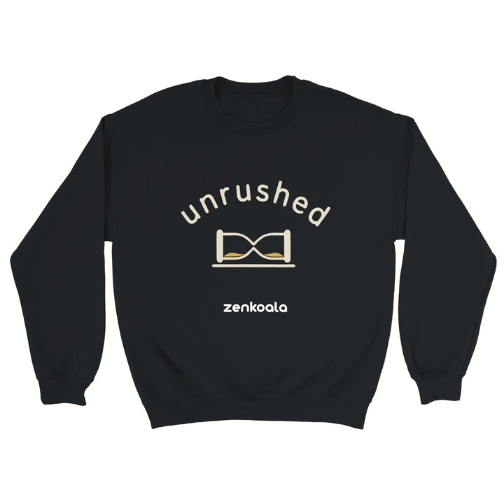 Unrushed feel-good sweatshirt in black — Zen Koala Australia