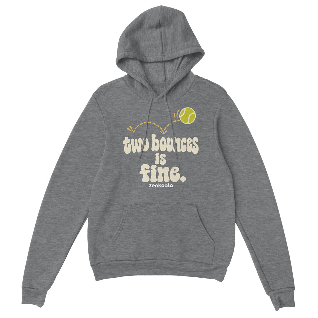 Two Bounces Is Fine feel-good hoodie in sport grey, Zen Koala Australia