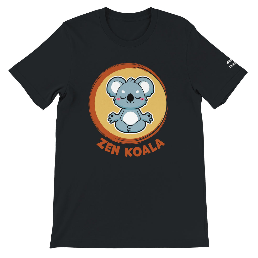 Zen Koala feel-good t-shirt in black — Zen Koala Australia