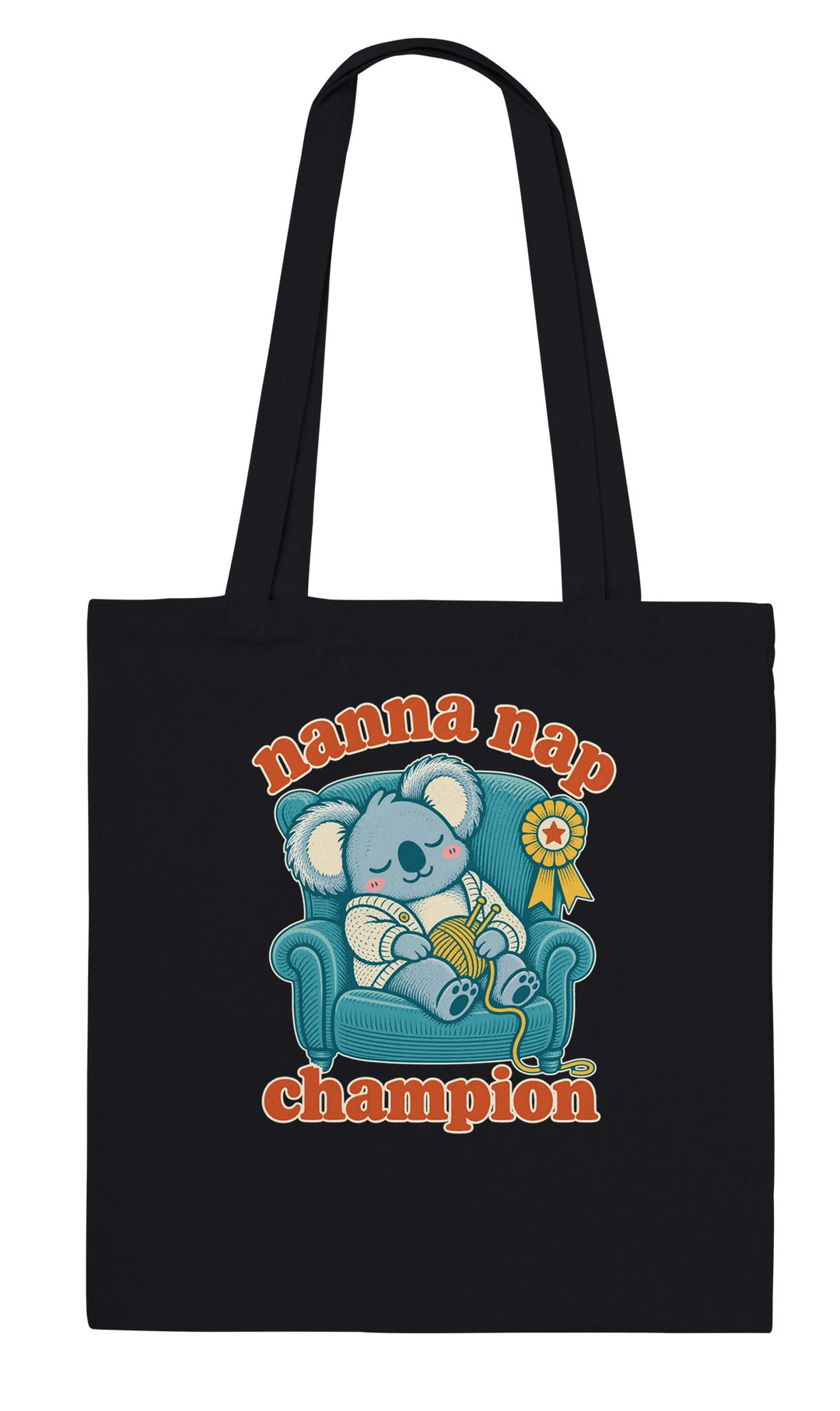 Back of the Nanna Nap Champion tote bag: zenkoala.com.au, Zen Koala Australia
