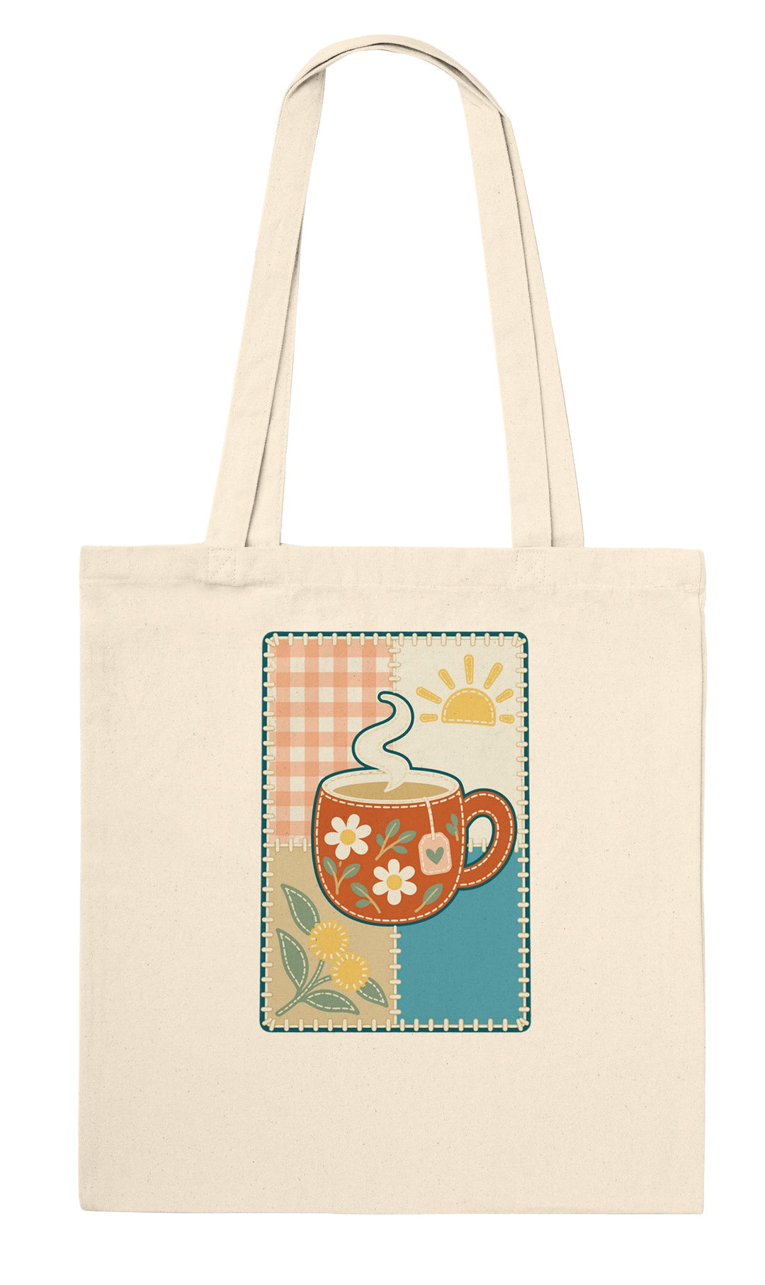 Cuppa Quilt feel-good tote bag in natural, Zen Koala Australia