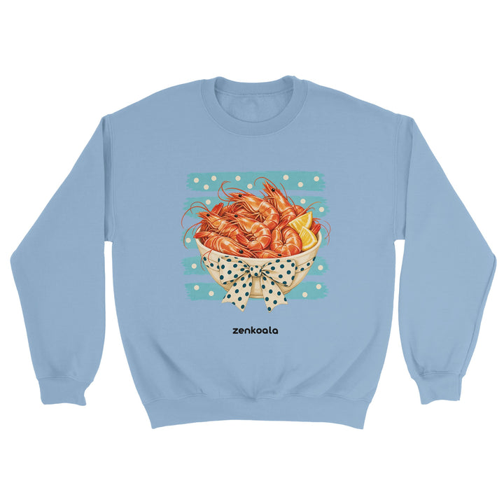 Prawns feel-good sweatshirt in light blue, Zen Koala Australia