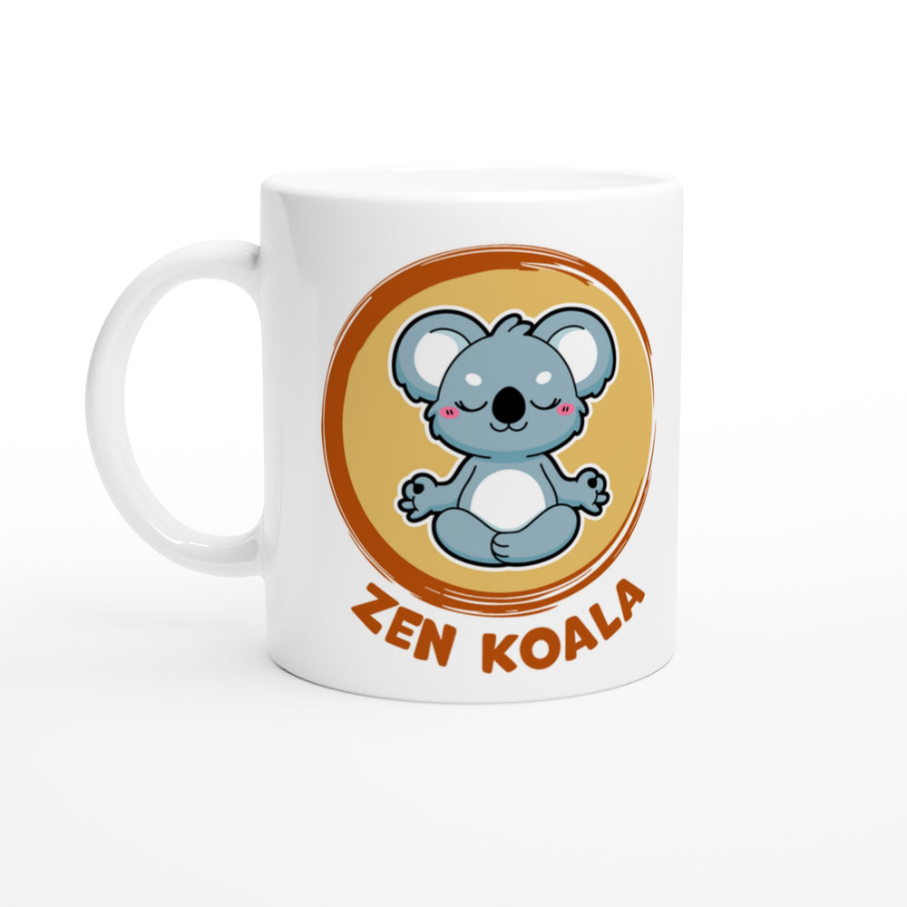 Zen Koala mug in all white, Zen Koala Australia