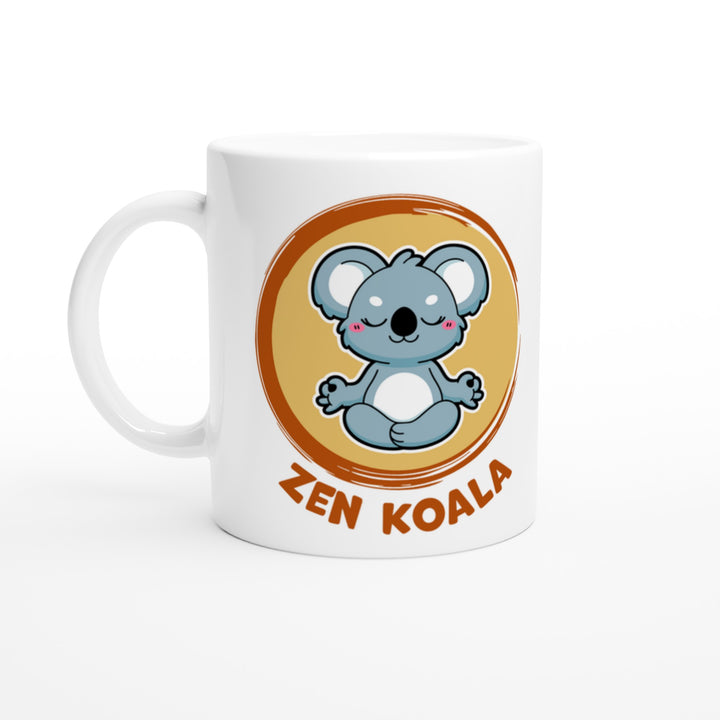 Zen Koala mug in all white, Zen Koala Australia