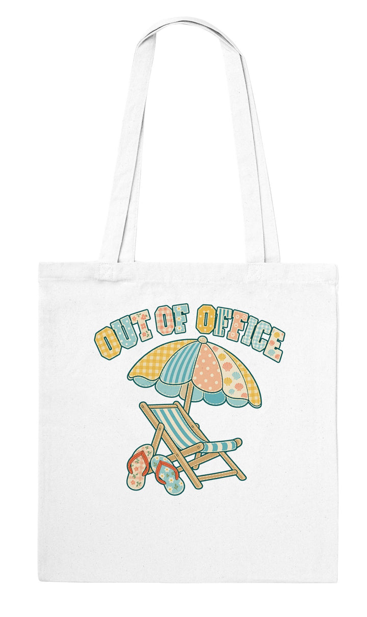 Out of Office Beach feel-good tote bag in white, Zen Koala Australia