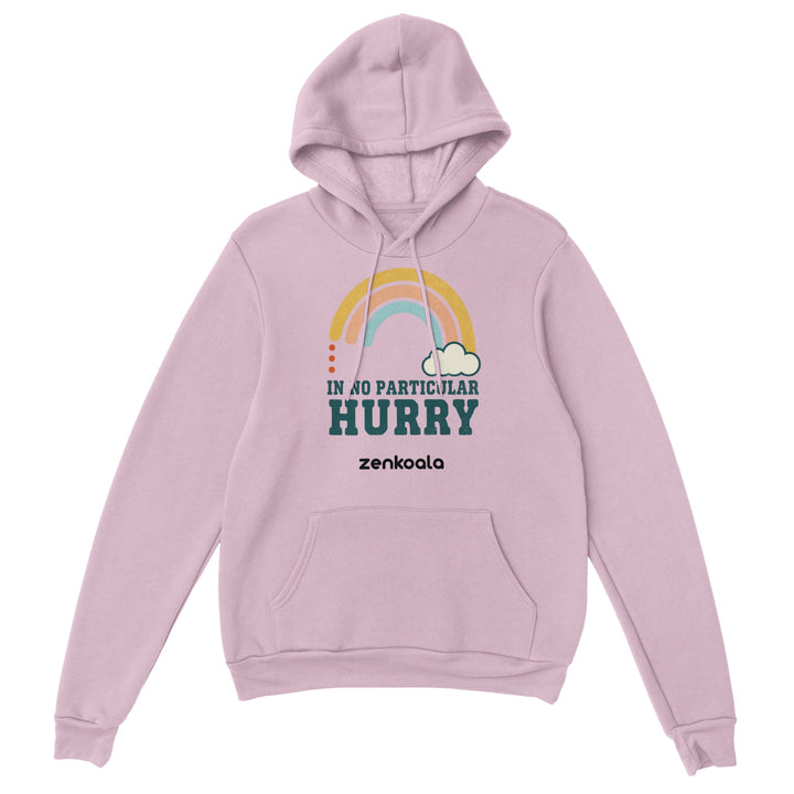 In No Particular Hurry feel-good hoodie in Light Pink — Zen Koala Australia