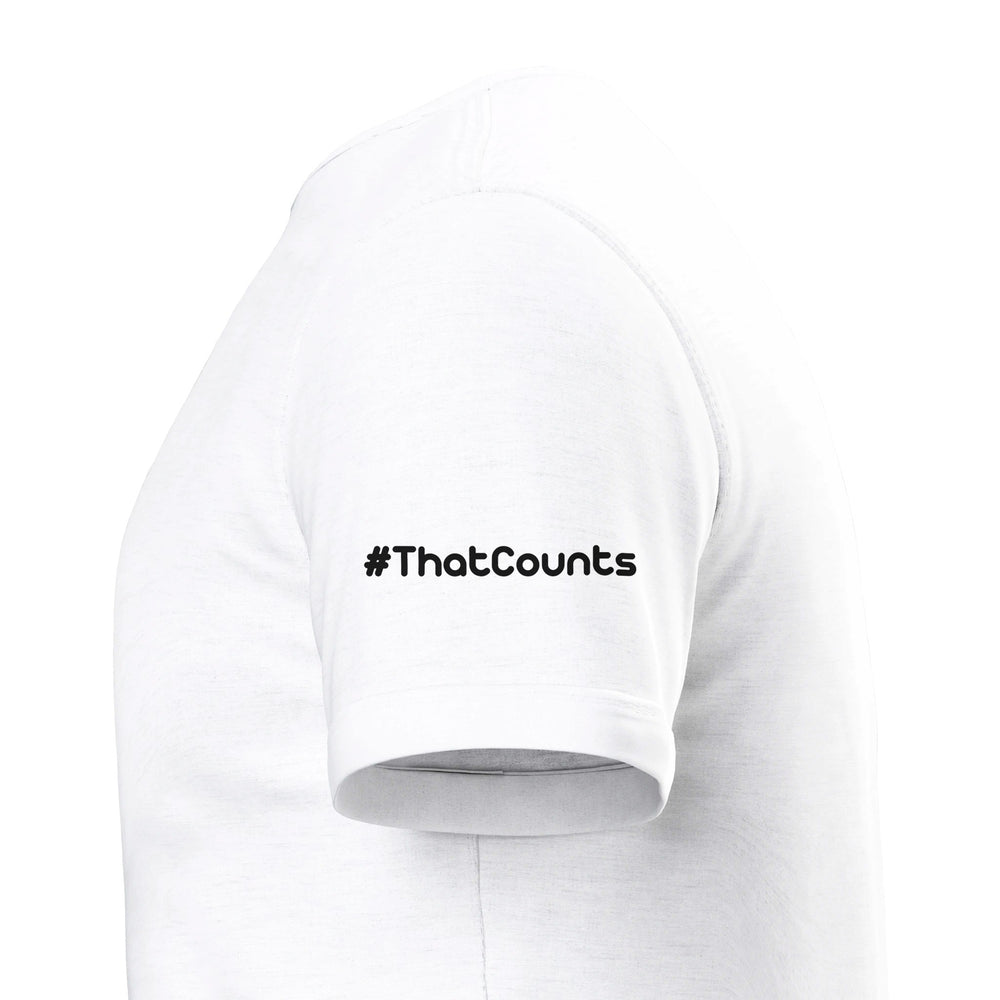Sleeve close-up: #ThatCounts — Zen Koala Australia feel-good clothing