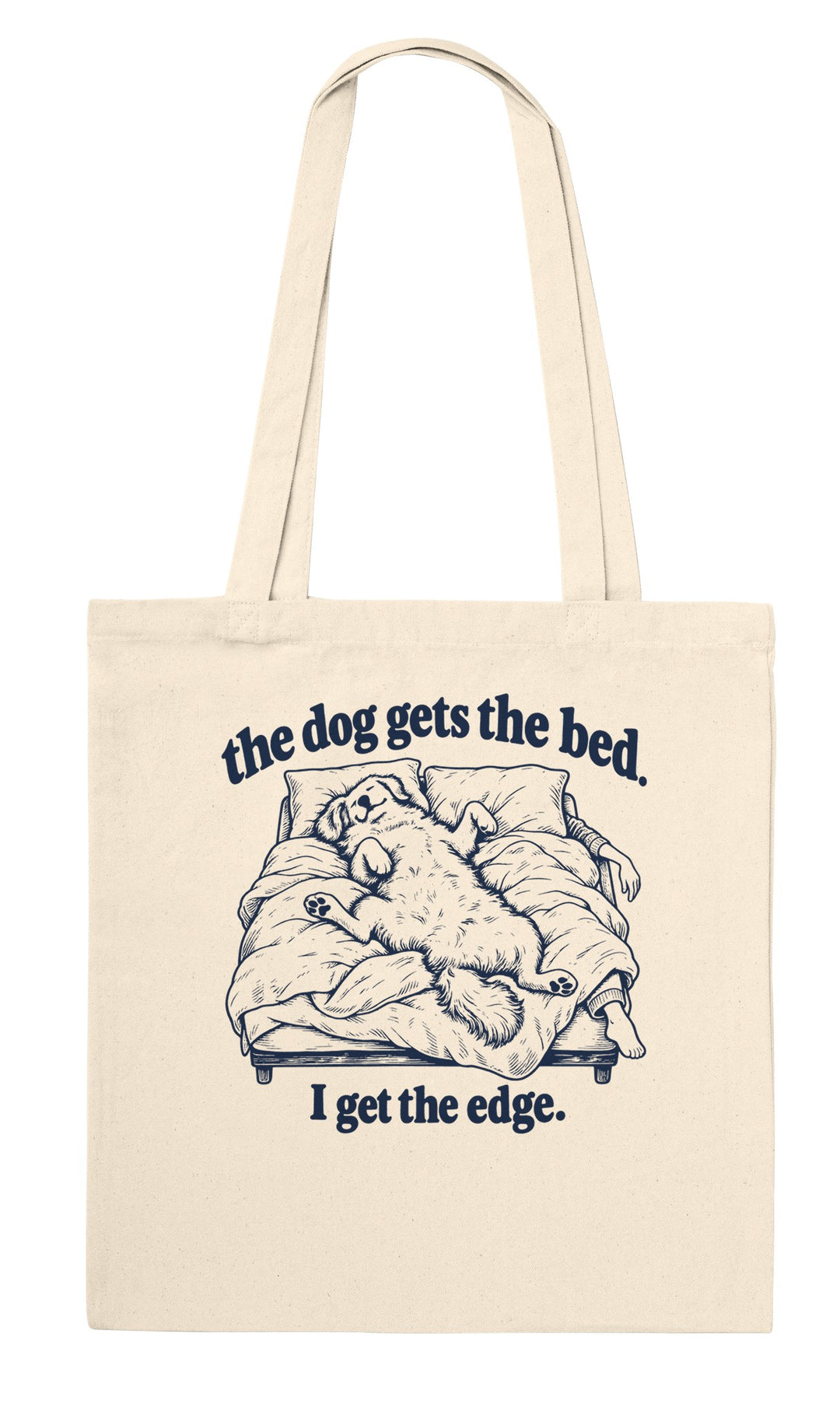 The Dog Gets the Bed feel-good tote bag in natural, Zen Koala Australia