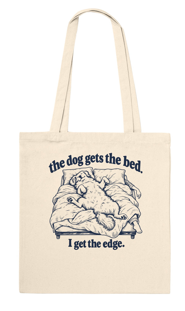 The Dog Gets the Bed feel-good tote bag in natural, Zen Koala Australia