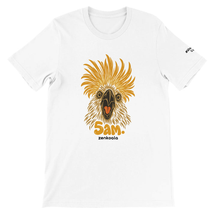 5am feel-good tee in white, Zen Koala Australia