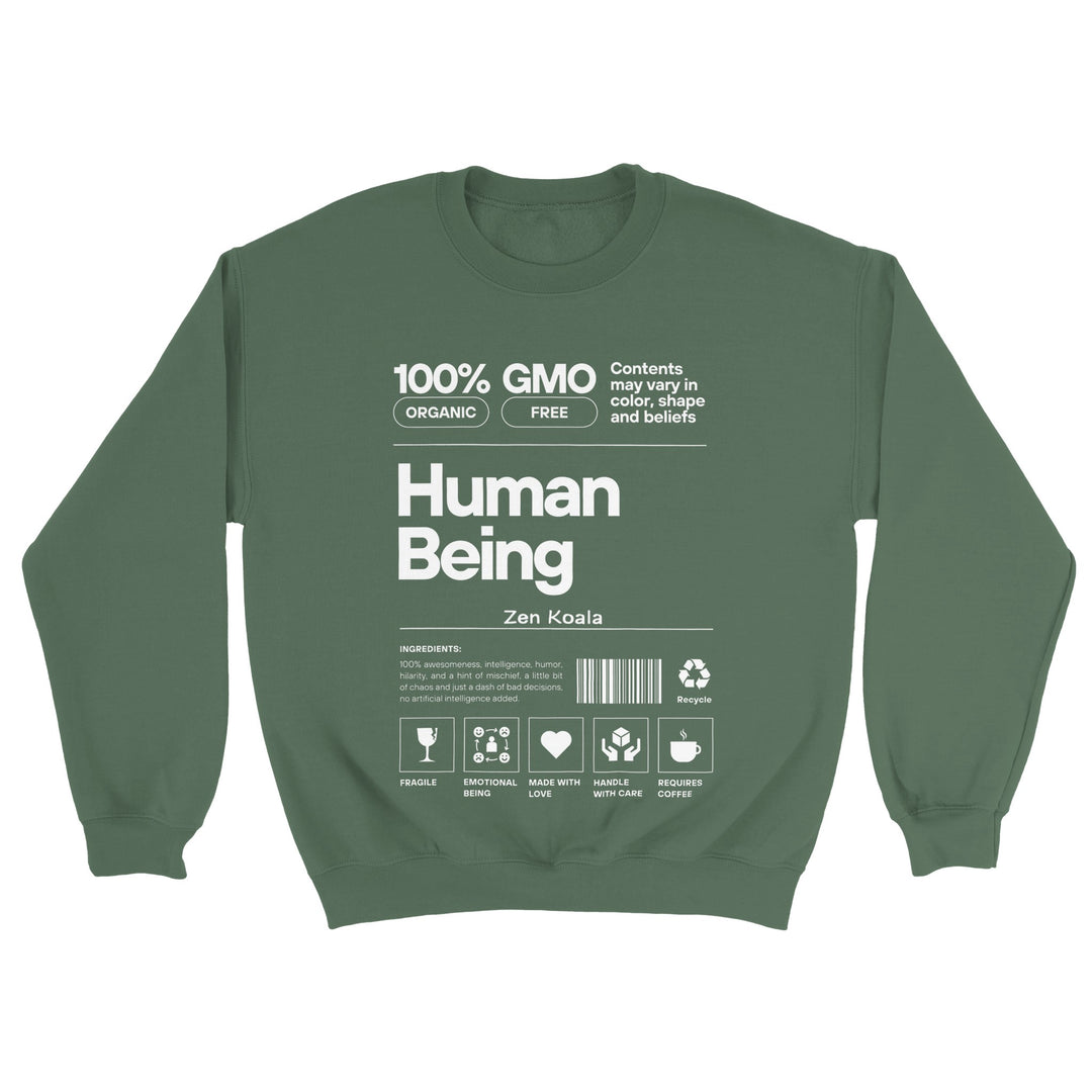 Human Being feel-good sweatshirt — Zen Koala Australia