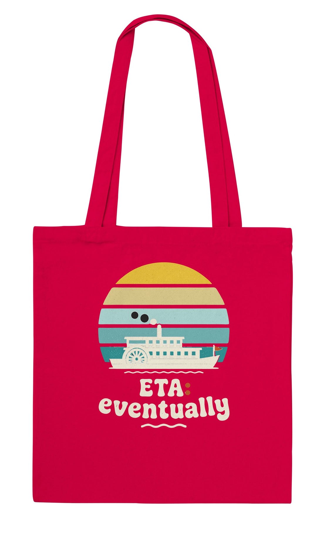 ETA Eventually feel-good tote bag in red, Zen Koala Australia