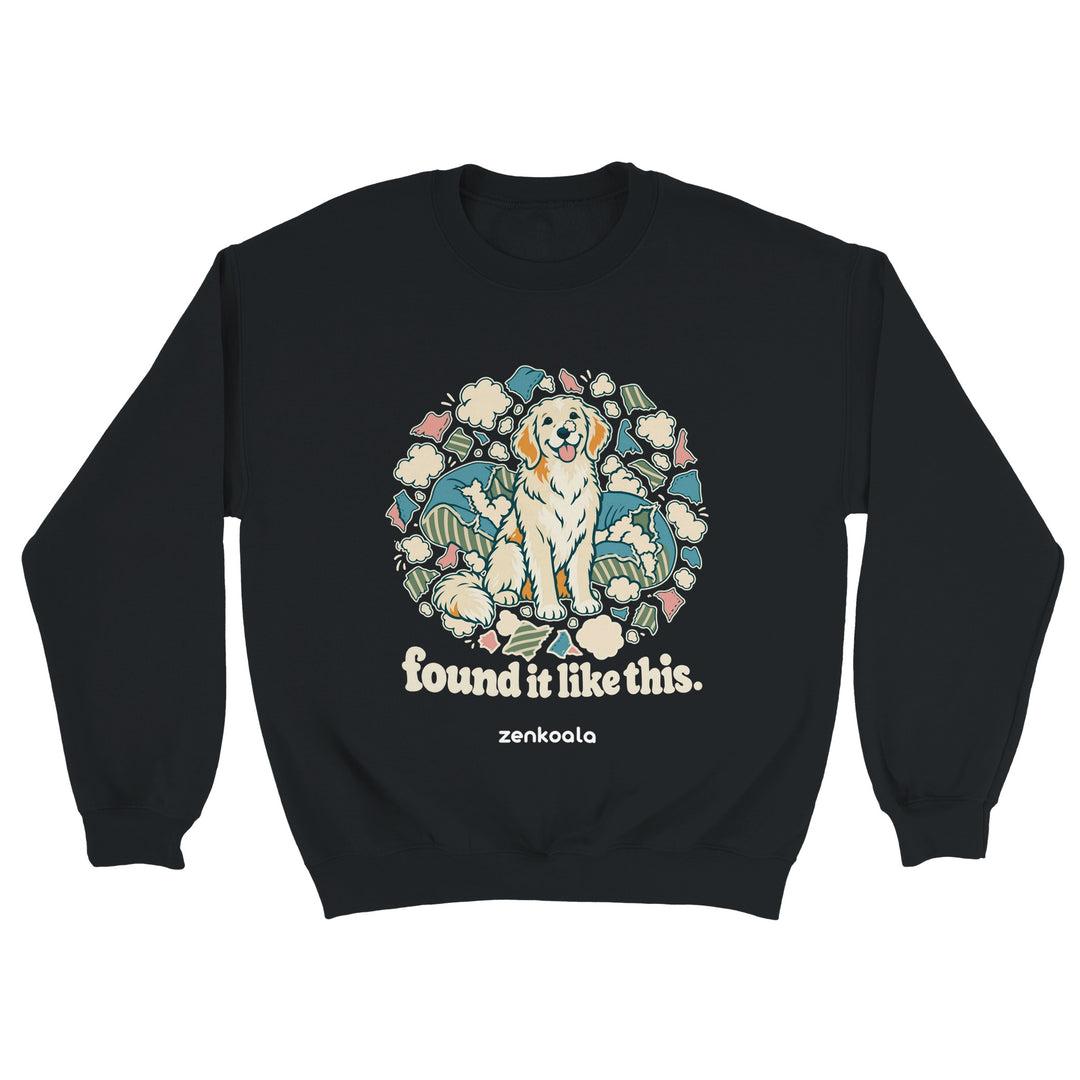 Found It Like This feel-good sweatshirt in black, Zen Koala Australia
