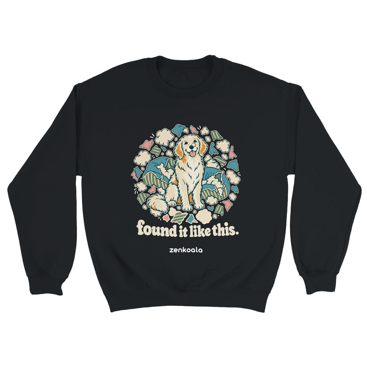 Found It Like This feel-good sweatshirt in black, Zen Koala Australia
