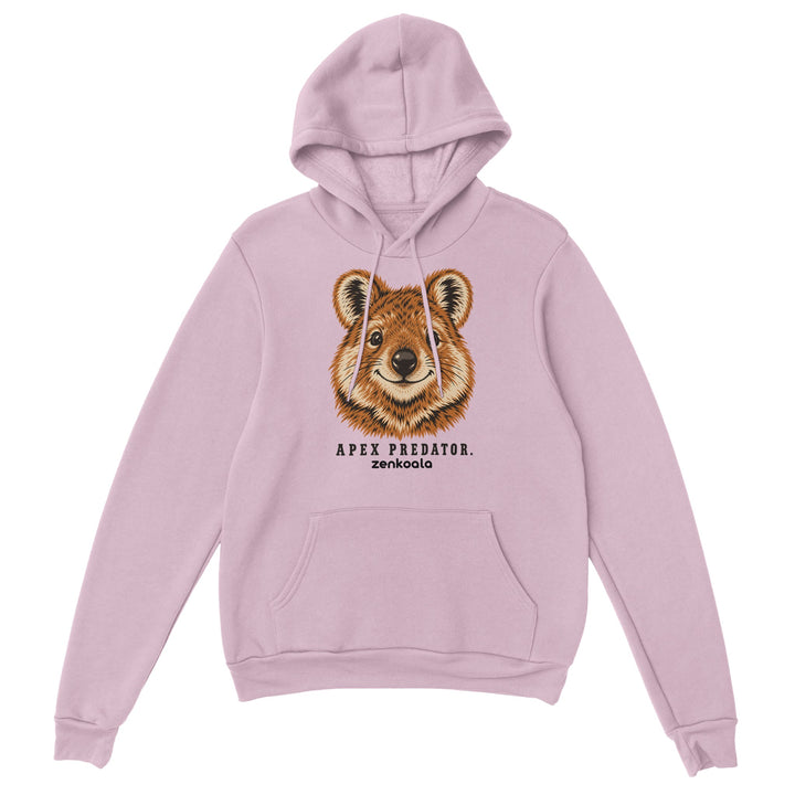 Apex Predator feel-good hoodie in light pink, Zen Koala Australia