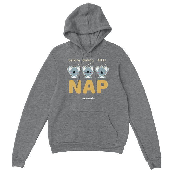 Before Nap Nap After Nap Koala feel-good hoodie in sport grey, Zen Koala Australia