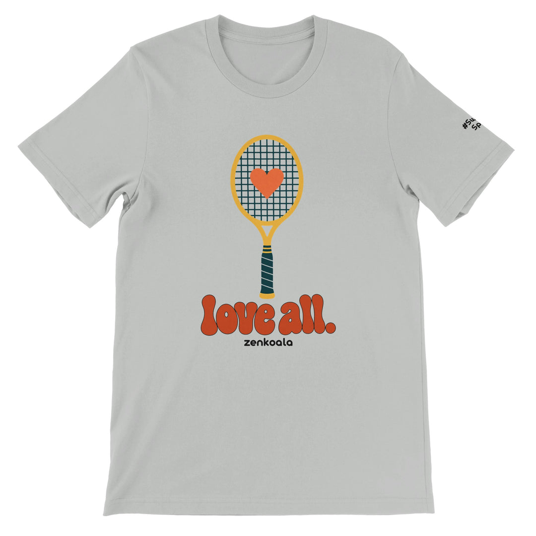 Love All feel-good tee in silver, Zen Koala Australia