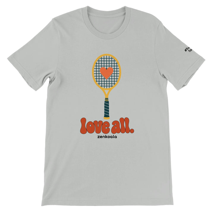 Love All feel-good tee in silver, Zen Koala Australia
