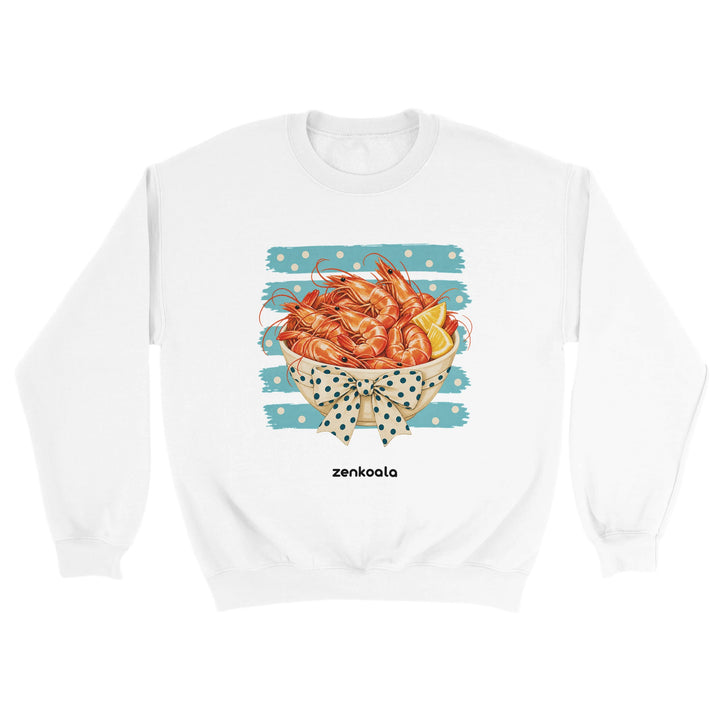Prawns feel-good sweatshirt in white, Zen Koala Australia