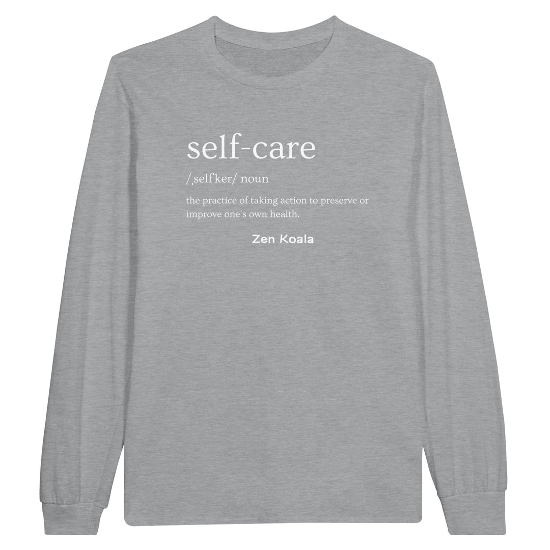 Self Care feel-good long sleeve tee — Zen Koala Australia
