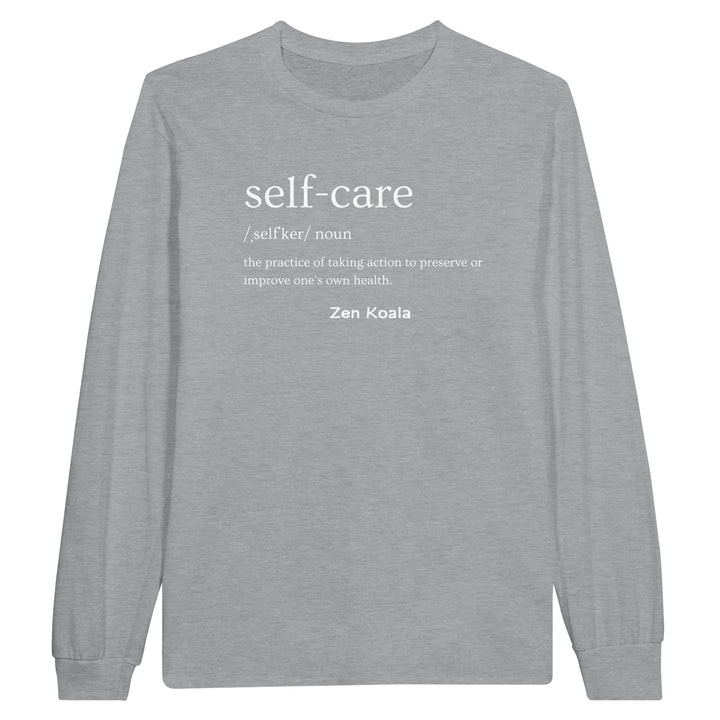 Self Care feel-good long sleeve tee — Zen Koala Australia