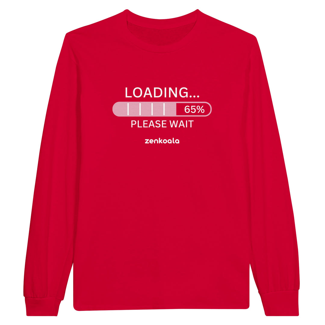 Loading feel-good long sleeve tee in red, Zen Koala Australia