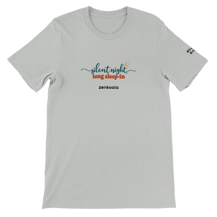 Silent Night Long Sleep-In feel-good tee in silver, Zen Koala Australia