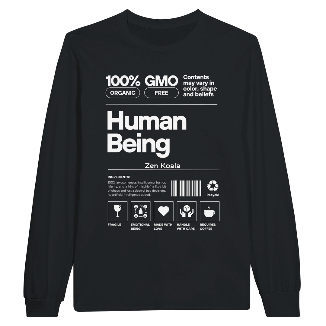 Human Being feel-good long sleeve tee — Zen Koala Australia