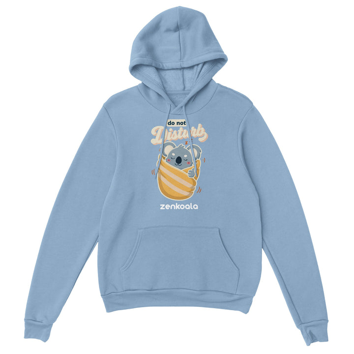 Do Not Disturb Koala feel-good hoodie in Light Blue — Zen Koala Australia