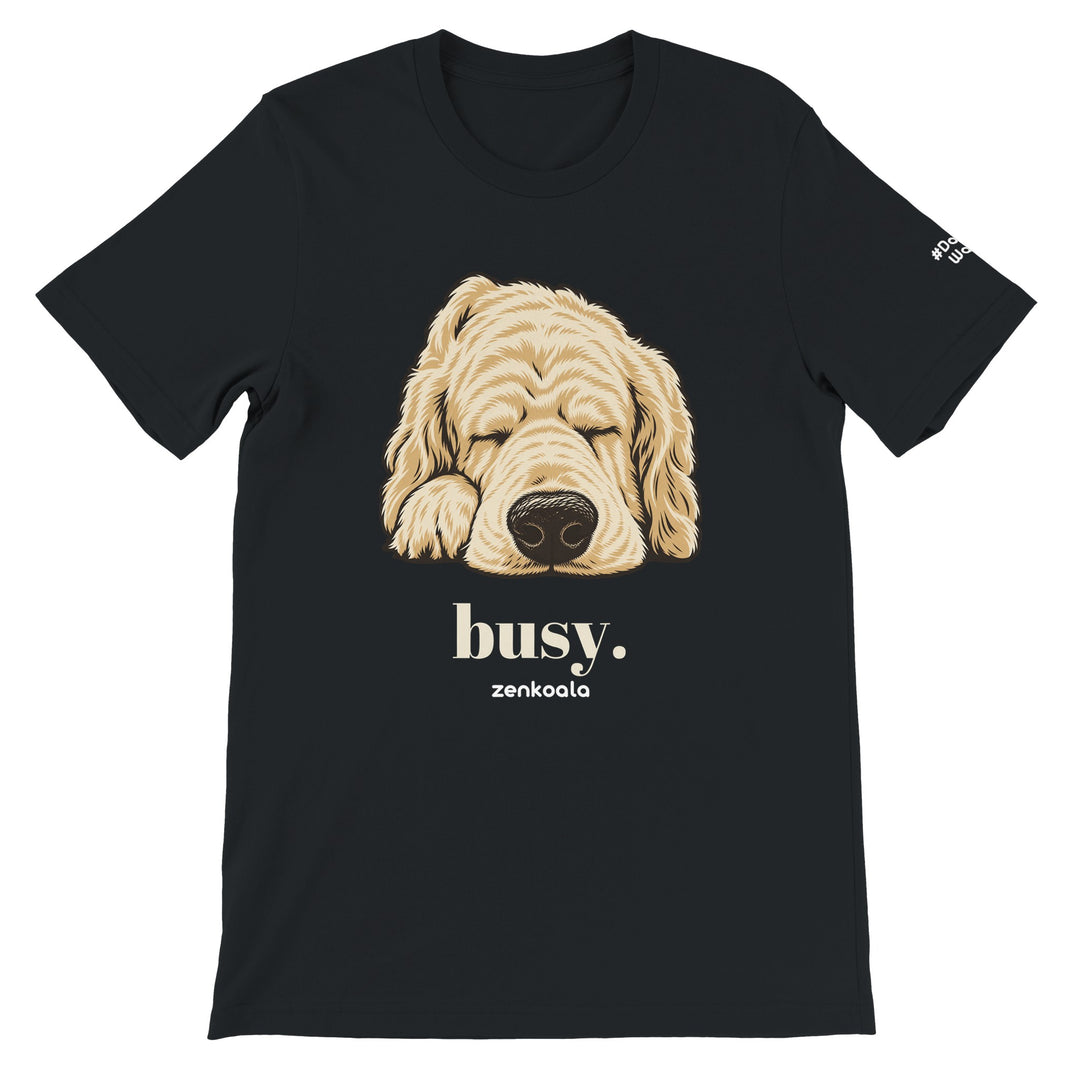 Busy feel-good tee in black, Zen Koala Australia