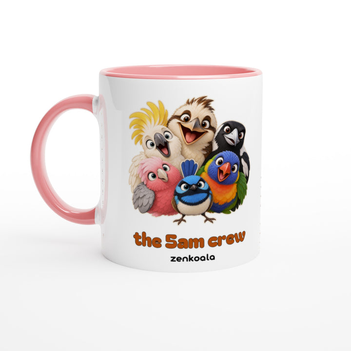 The 5am Crew feel-good mug: a noisy gang of Aussie birds, Zen Koala Australia