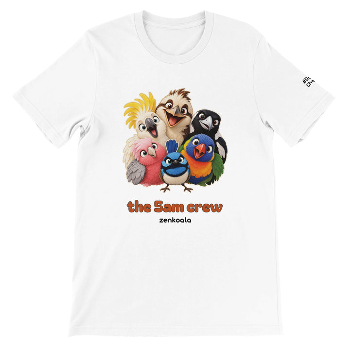 The 5am Crew feel-good tee in white, Zen Koala Australia