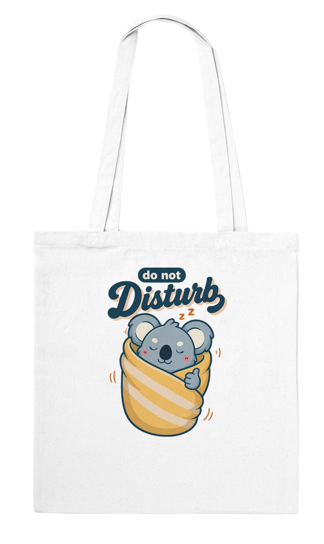 Do Not Disturb Koala feel-good tote bag in white, Zen Koala Australia